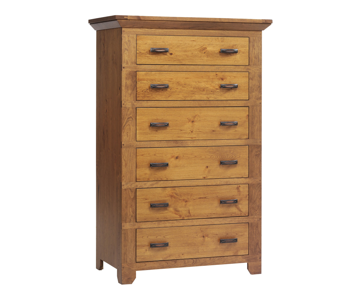 Millcraft Redmond Wellington 6 Drw Chest - Amish Handcrafted Solid Wood