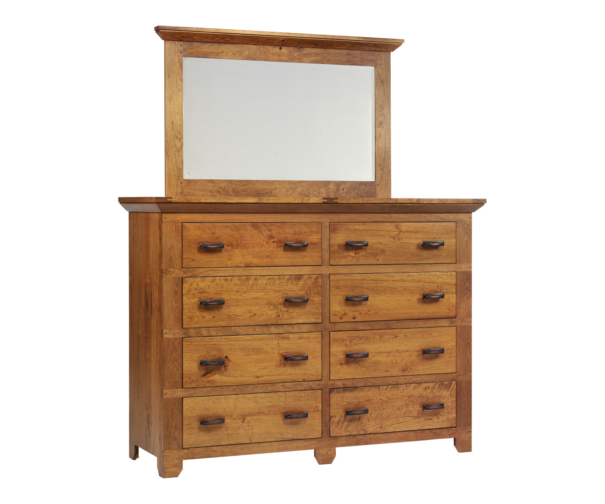Millcraft Redmond Wellington High Dresser - Amish Handcrafted Solid Wood