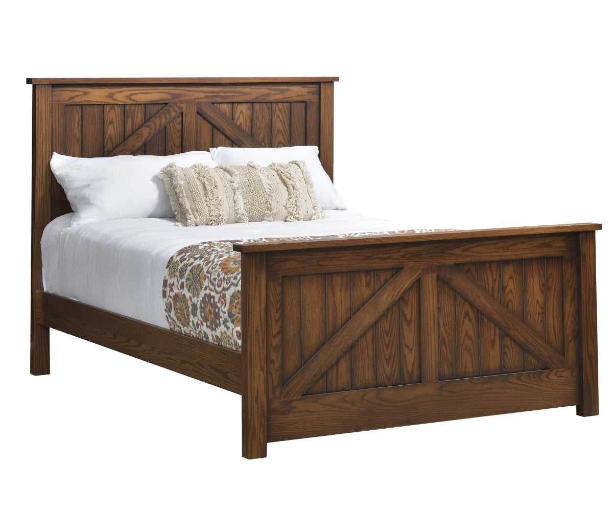 Millcraft Mountain Lodge Panel Bed - Amish Handcrafted Solid Wood