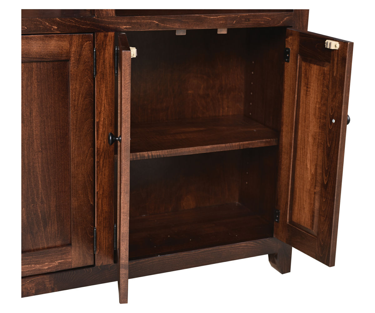 Modern Mission Bookcase with Doors