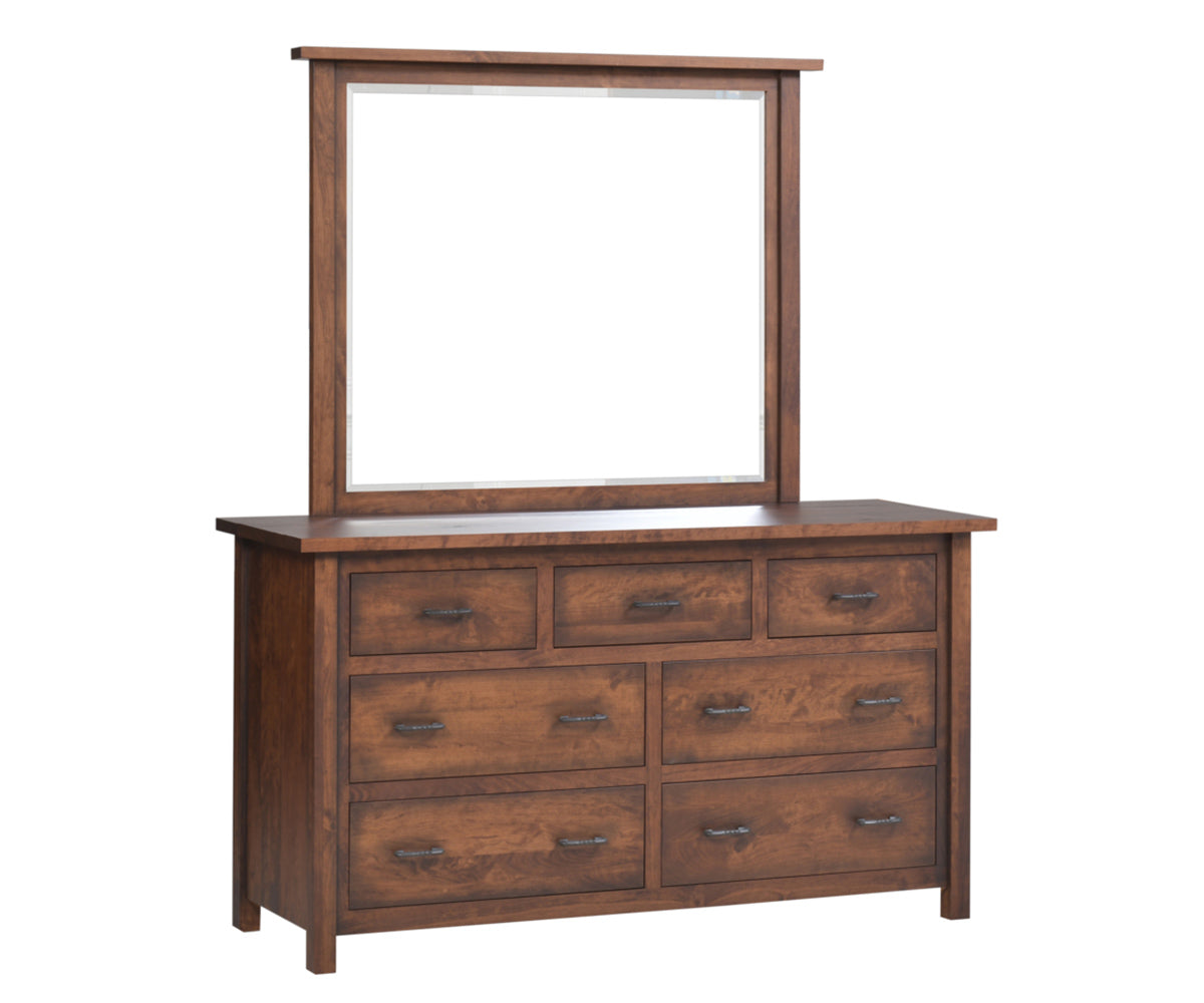 Millcraft Mountain Lodge Low Dresser - Amish Handcrafted Solid Wood