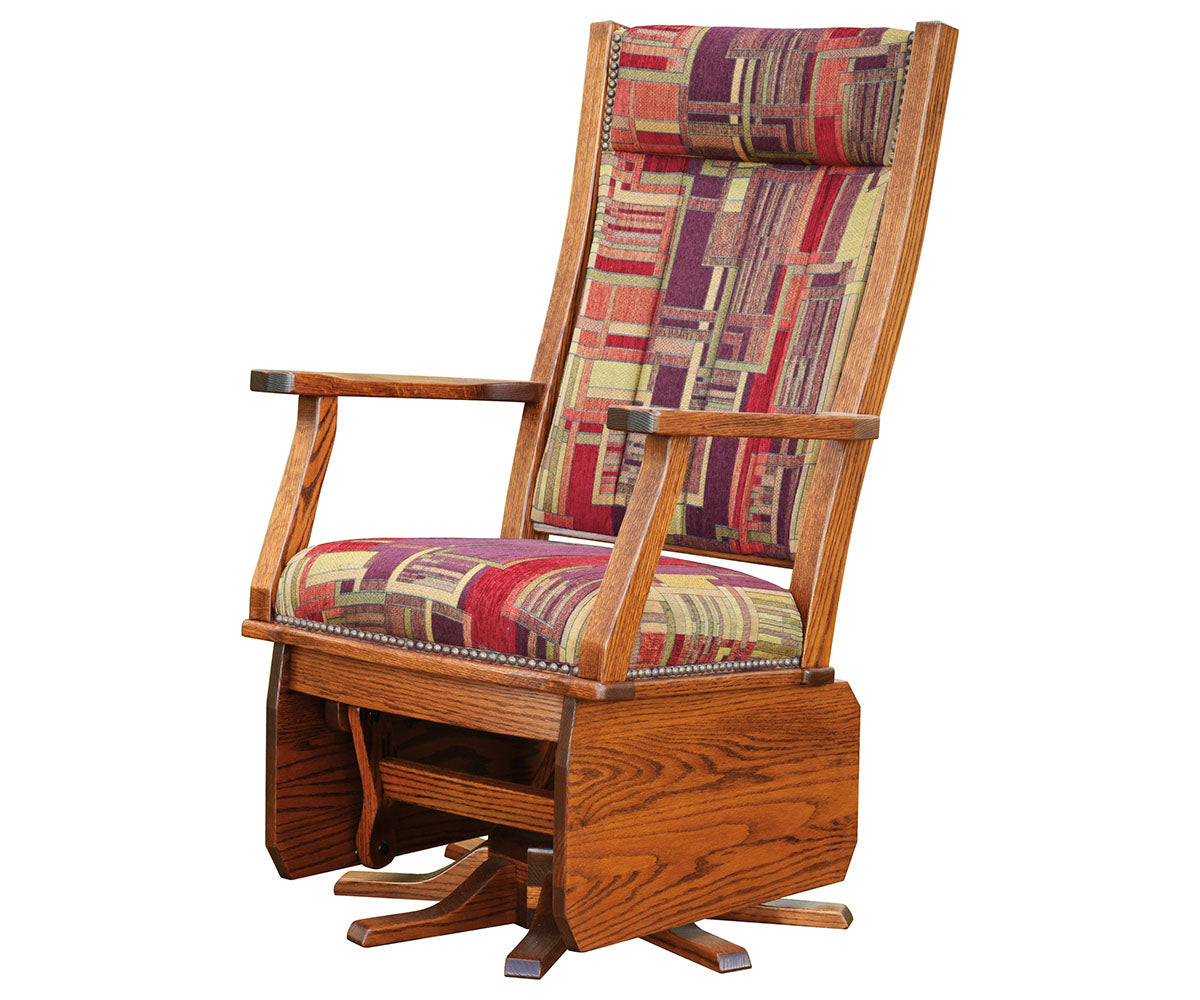 Mission Swivel Glider with Solid Sides