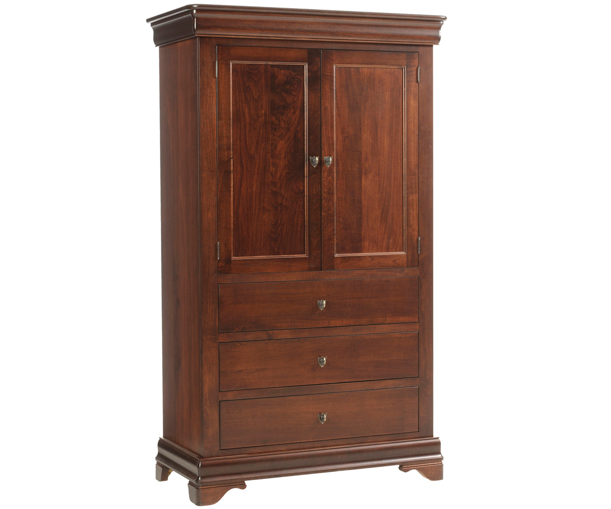 Millcraft Versailles Armoire - Amish Handcrafted Solid Wood