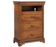 Millcraft Versailles Chest With VCR Shelf - Amish Handcrafted Solid Wood