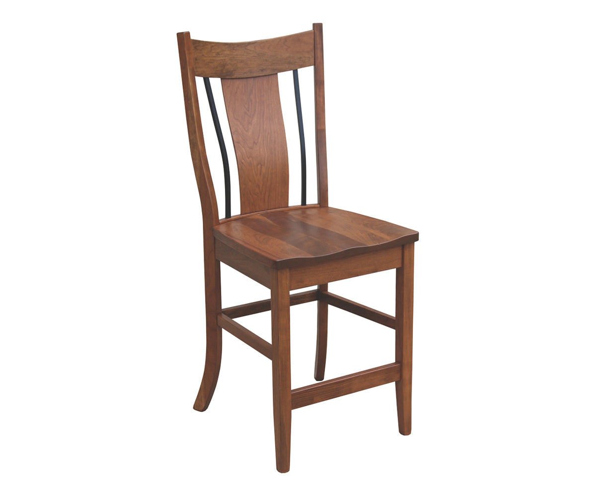 Eagle 24" Swivel Bar Chair With Wrought Iron