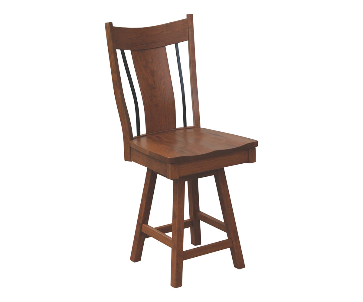 Eagle 24" Bar Chair With Wrought Iron