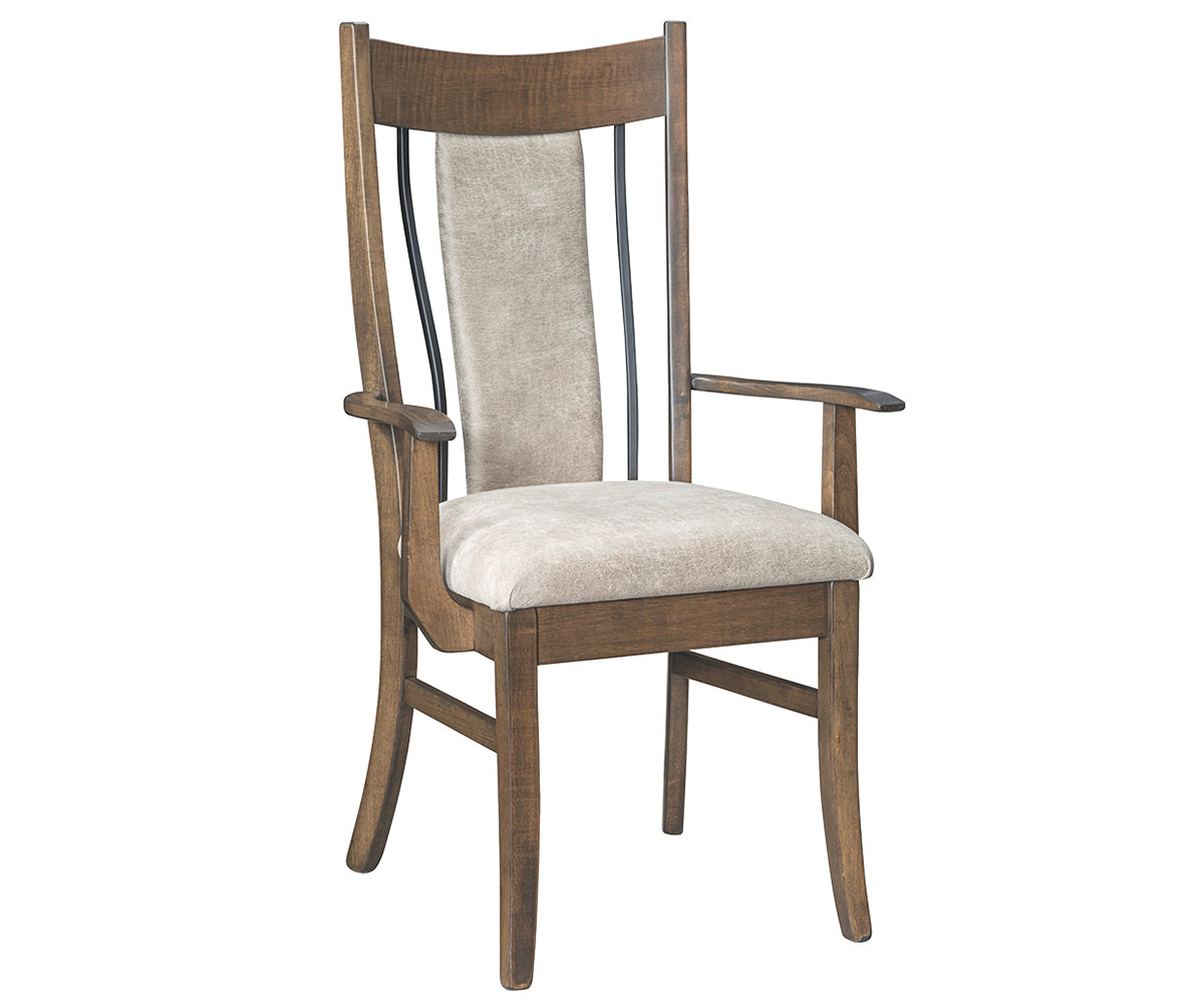 Eagle Fabric Chair With Wrought Iron