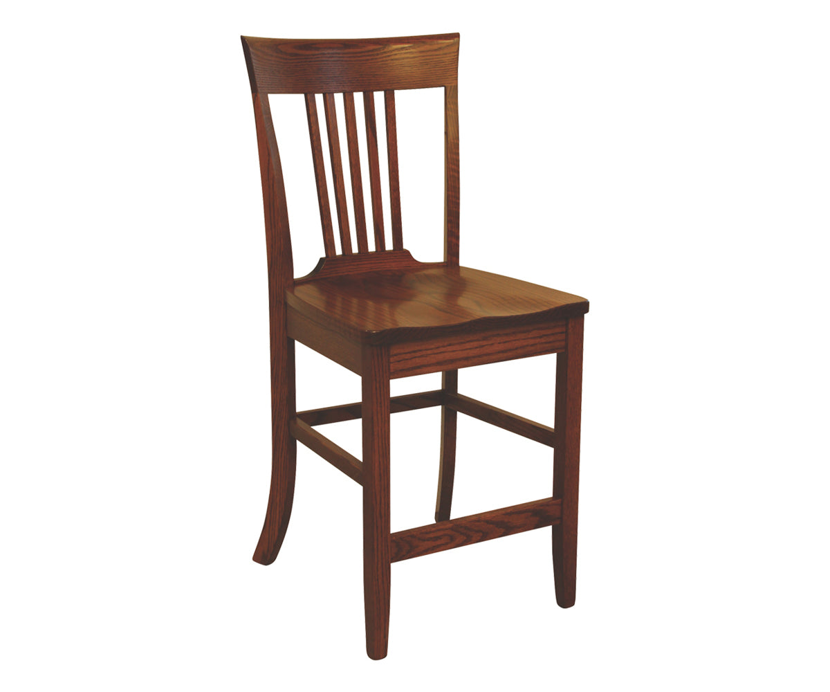 OW Shaker 5 Slat 24" Swivel Bar Chair