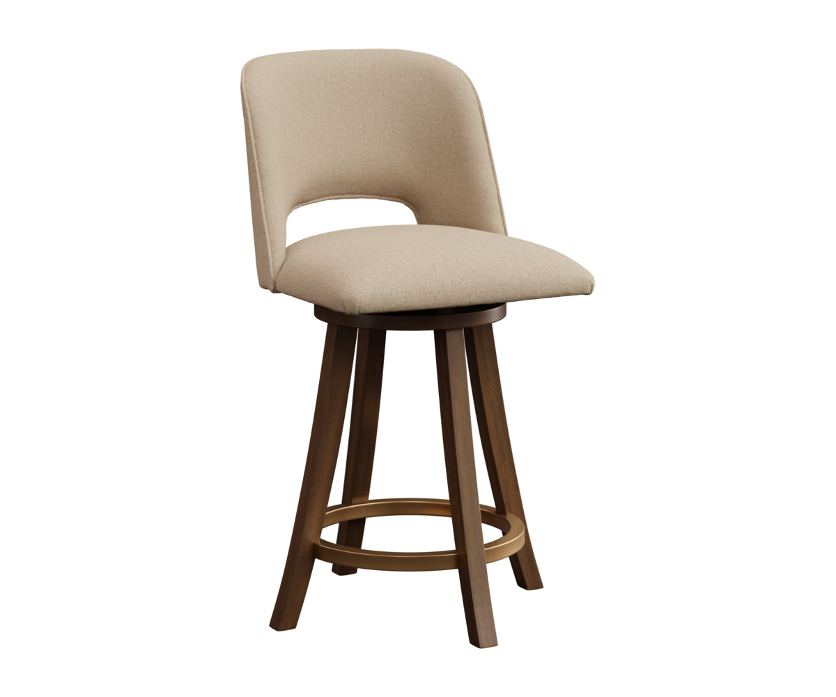 Dakota Barstool - Brown Maple: OCS Cappuccino, Gold