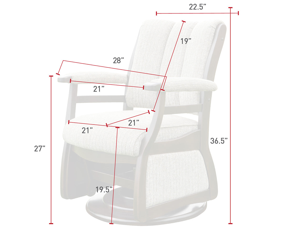 Paris Low Back Swivel Glider