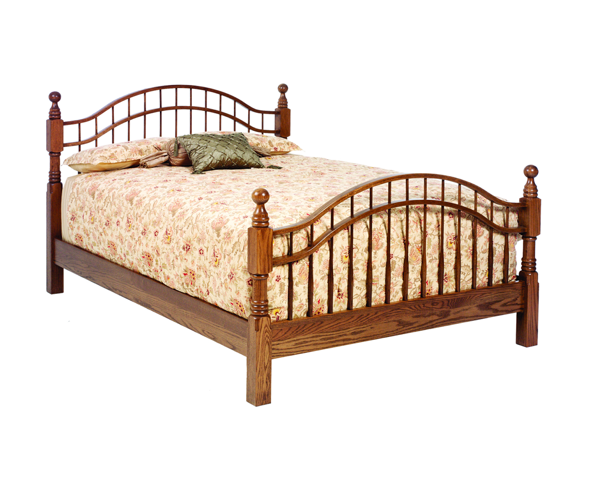 Millcraft Sierra Classic Double Bow Bed - Amish Handcrafted Solid Wood