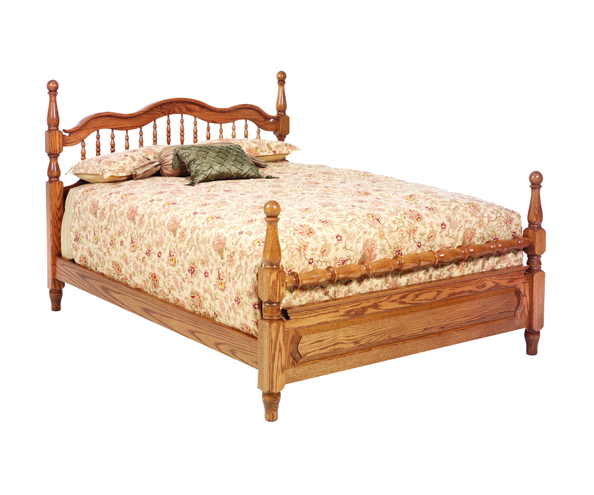 Millcraft Sierra Classic Crest Bed - Amish Handcrafted Solid Wood
