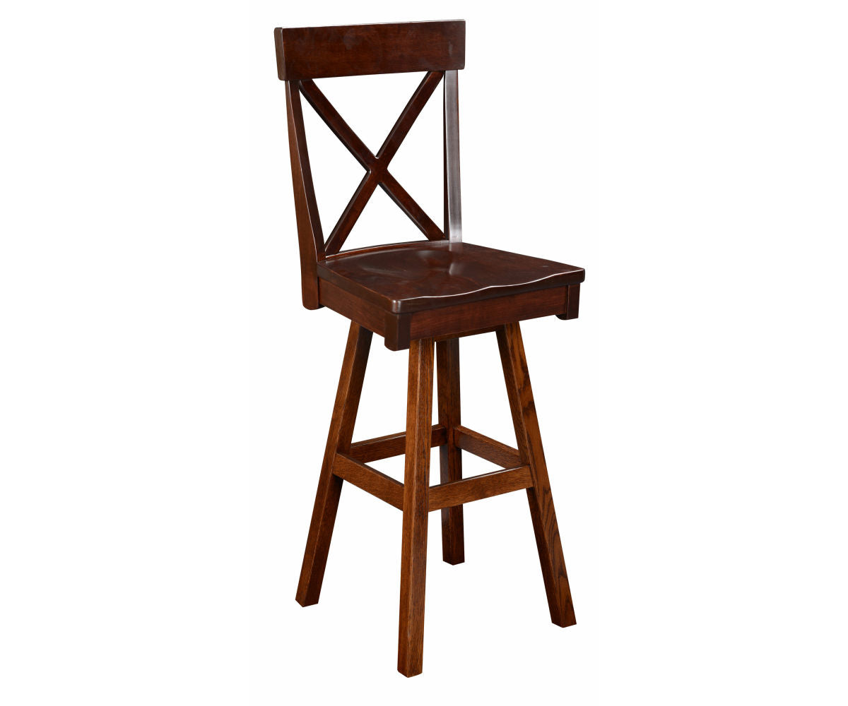 Single X 30" Swivel Bar Stool
