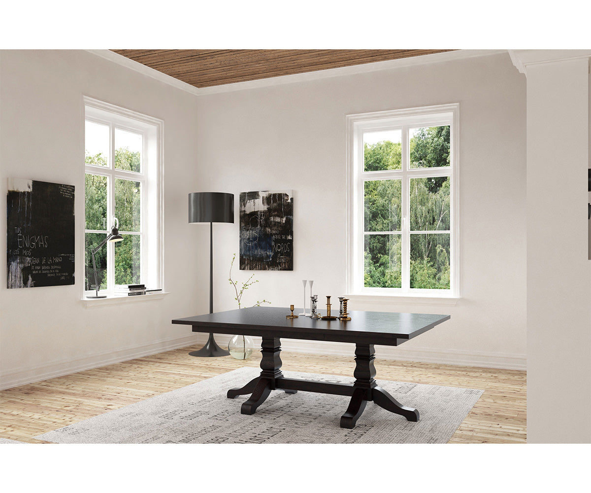 Hermie's Square Tulip Double Pedestal Table - View 2