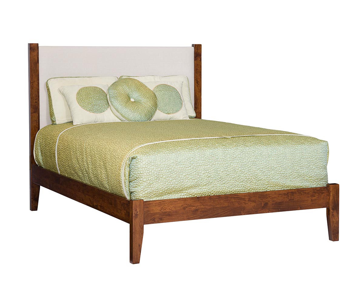 Millcraft Tucson Fabric Bed - Amish Handcrafted Solid Wood