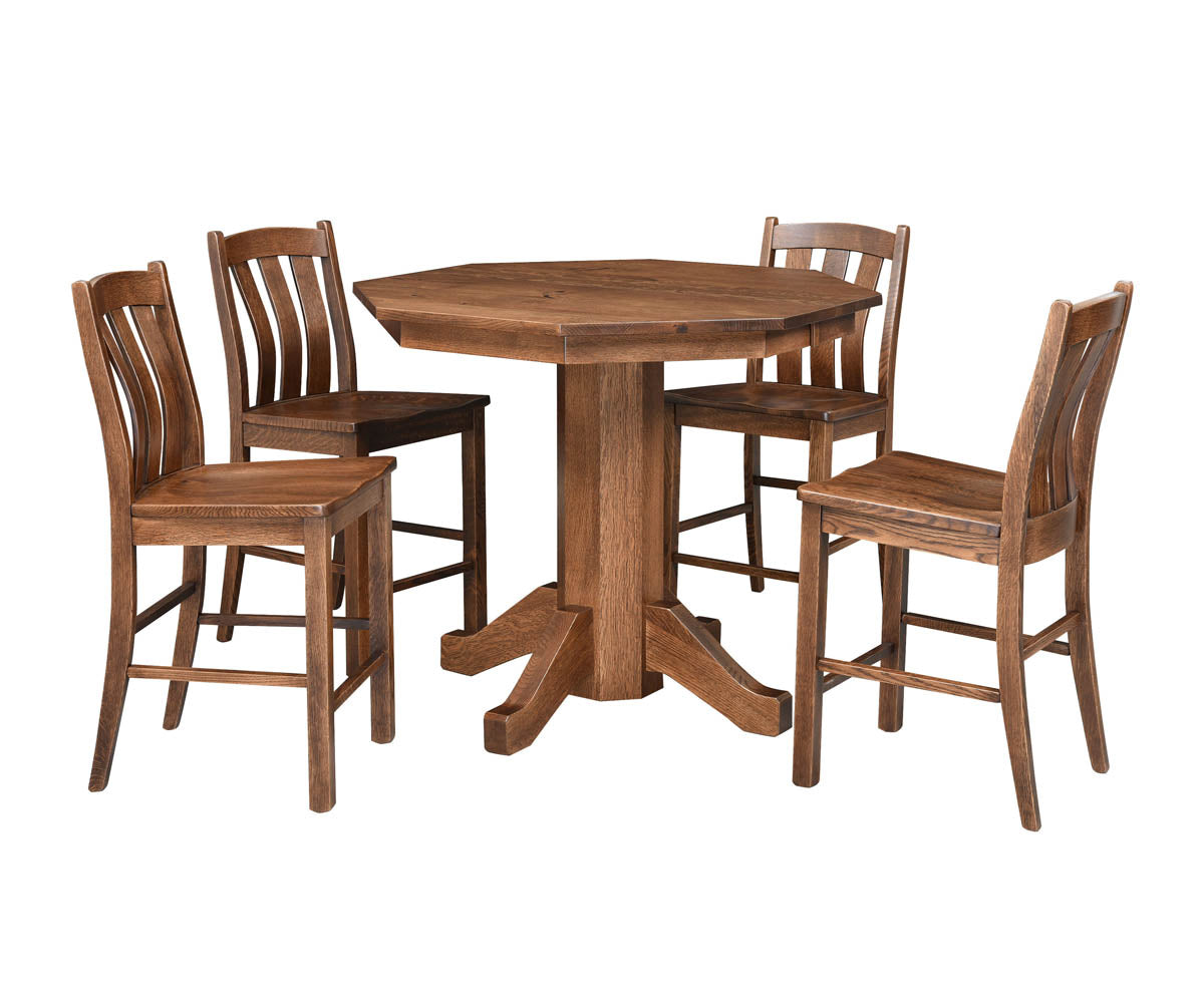 Shaker Single Pedestal Pub Table