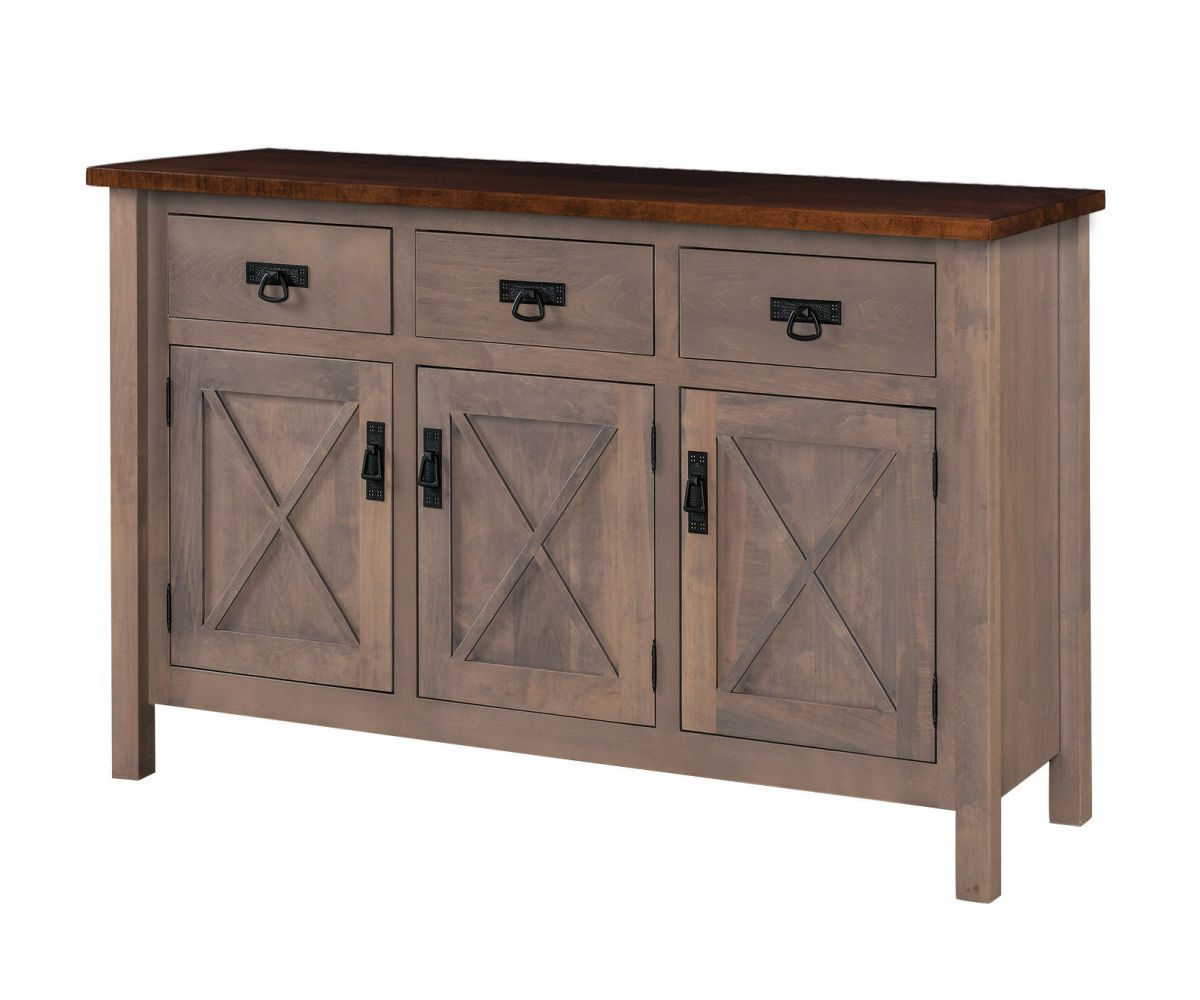Hermie's X-Base Buffet - Amish Handcrafted Solid Wood