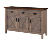 Hermie's X-Base Buffet - Amish Handcrafted Solid Wood