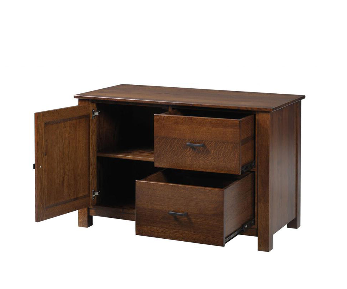 Clark Mission Modular 48" Credenza With Hutch