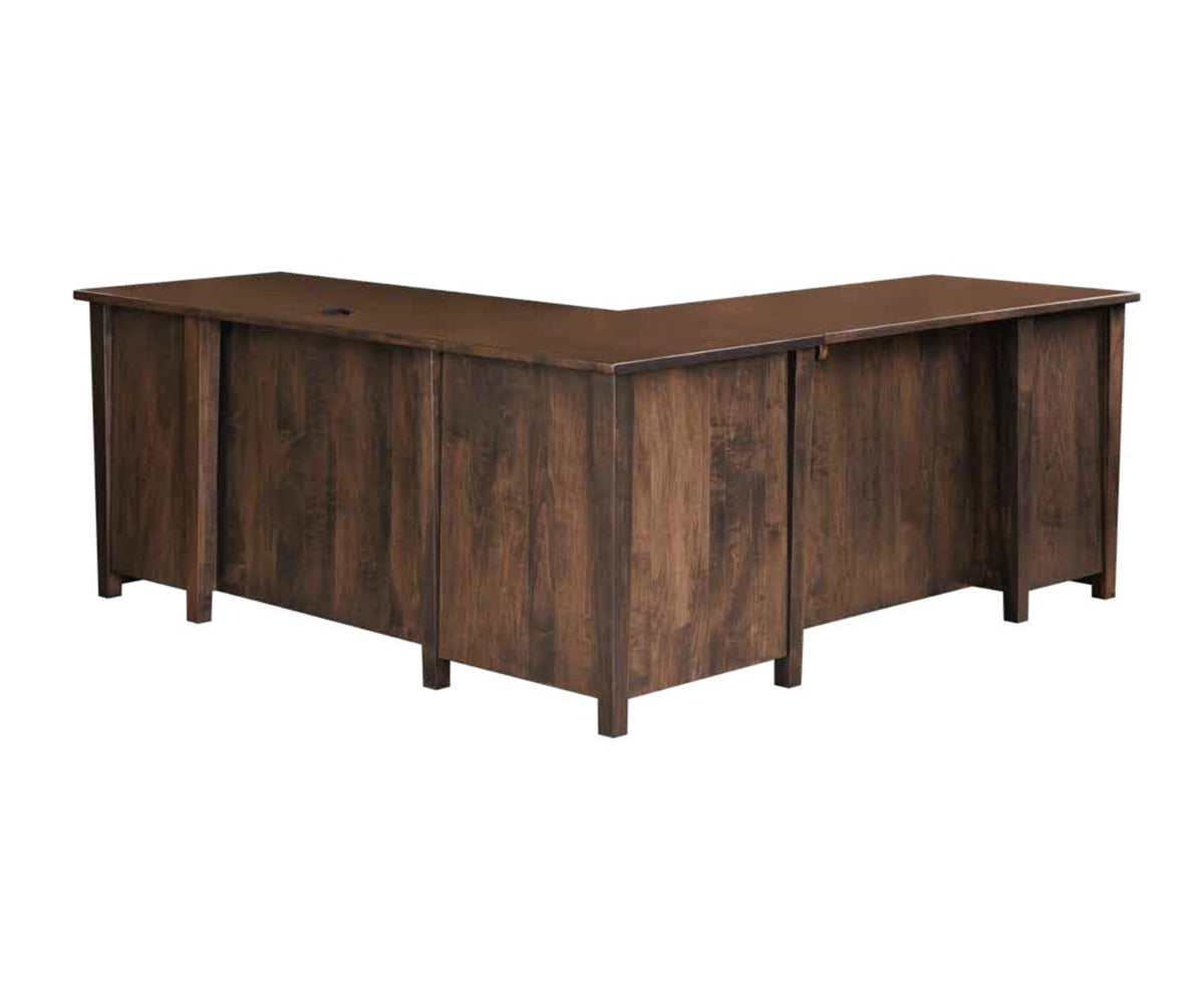 Woodland Shaker L-Desk With Hutch