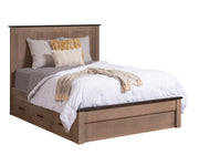 Millcraft Williamsport Panel Bed With Drawer Units - Amish Handcrafted Solid Wood